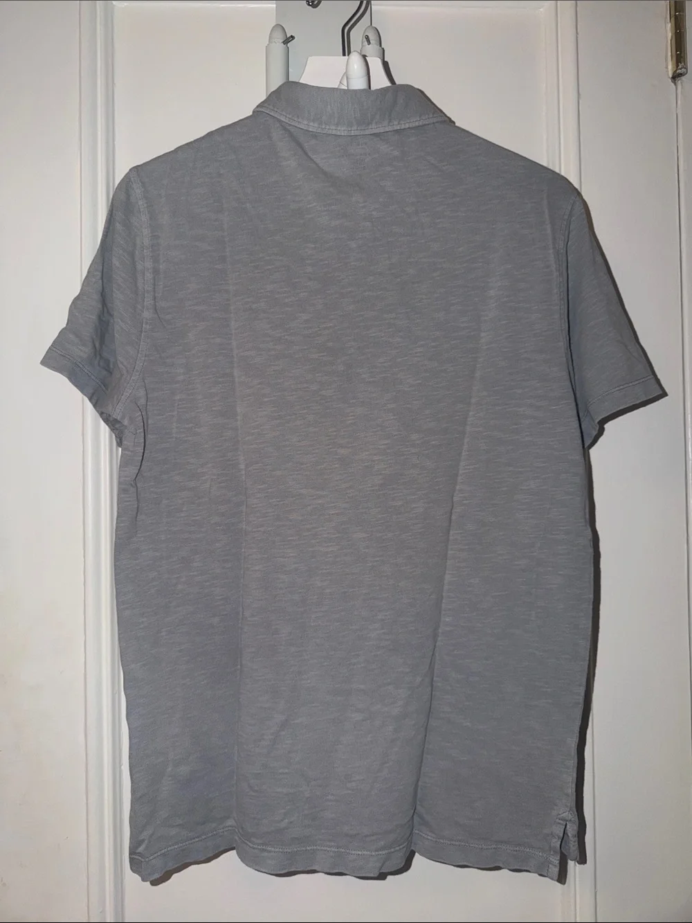J. Crew Light Gray Short-Sleeve Polo with Chest Pocket